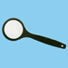 .gif of a 3x round hand-held magnifying glass