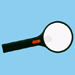 .gif of a 3" round lens reading type illuminated magnifying glass