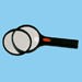.gif of a 3" round lens reading type illuminated magnifying glass