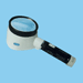 .gif of a 3.5" illuminated magnifying glass