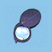 .gif of SMG-007 4x folding magnifying glass in a swing-out housing