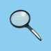 .gif of a hand-held reading glass magnifier