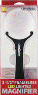 .gif of a UltraOptix 3-1/2" Frameless LED Lighted Magnifier