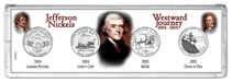.gif of a marcus snap tite coin holder for the 2004 and 2005 commemorative jefferson nickels