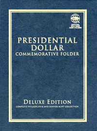 .gif of whitman's presidential dollar commemorative dollar coin folder W3823