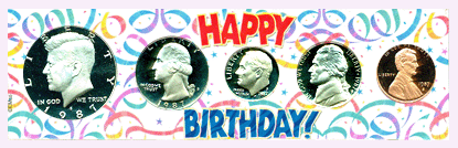 .gif of Special Occasion Coin Holders - Happy Birthday
