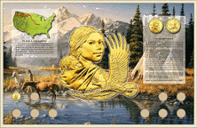 .gif of Sacagawea golden dollar coin display board