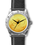 .gif of a jefferson nickel buffalo design woman's wristwatch with a gold plated coin