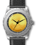 .gif of a woman's wristwatch with the ocean view design gold plated jefferson nickel dial
