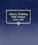 .gif of a Whitman Classic coin album #9124 for Walking Liberty half dollars 1916 to 1947