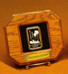 .gif of a custom oak coin plaque