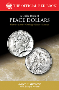 .gif of the Whitman book - The Official Red Book - A Guide Book of Peace Dollars by Roger W. Burdett