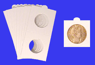 #7833 100 Self-Sealing 2x2" Coin Holders HALF DOLLARS 
