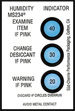 .gif of a humidity indicator card 20 - 30 - 40 %