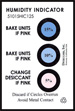 .gif of a humidity indicator card 5 - 10 - 15 %