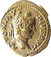 .gif of ancient coin of Roman Emperor Caracalla