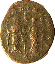 reverse .gif of ancient coin of Roman Emperor Claudius II