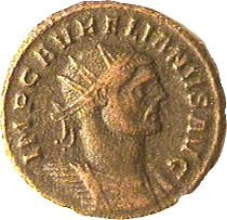 .gif of ancient coin of Roman Emperor Aurelian