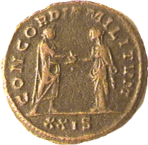 reverse .gif of ancient coin of Roman Emperor Aurelian