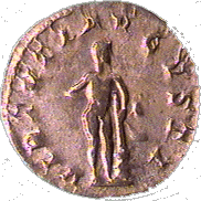 reverse .gif of ancient coin of Roman Emperor Gordian III