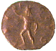 reverse .gif of ancient coin of Roman Emperor Victorinus