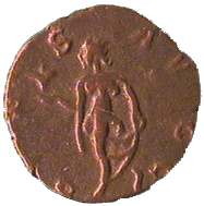 reverse .gif of ancient coin of Roman Emperor Tetricus II