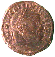.gif of ancient coin of Roman Emperor Licinius I