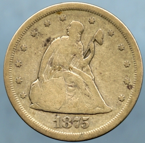 1875-S Twenty Cent Piece - Obverse - www.jakesmp.com