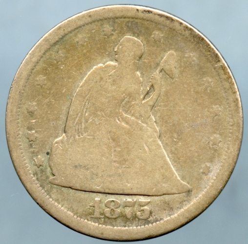 1875-S Twenty Cent Piece - Obverse - www.jakesmp.com