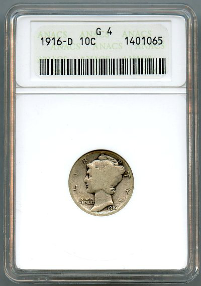 1916-D Good 4 Mercury Dime Obverse - www.jakesmp.com