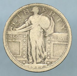 1917 TY1 Liberty Standing Quarter - Obverse - www.jakesmp.com