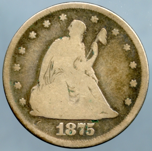 1875 Twenty Cent Piece - Obverse - www.jakesmp.com