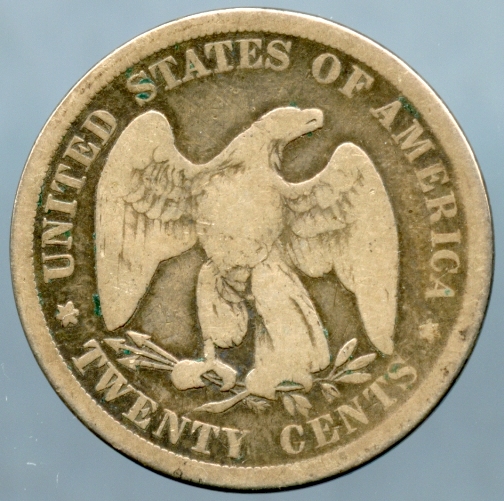 1875 Twenty Cent Piece - Reverse - www.jakesmp.com
