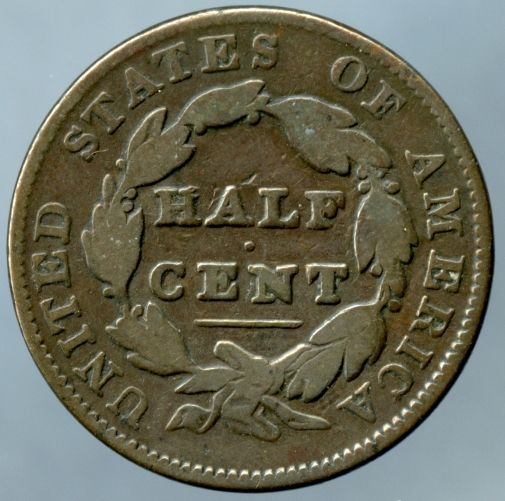 1835 Half Cent - Reverse - www.jakesmp.com