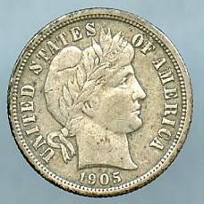 1905-S Barber Dime - Obverse - www.jakesmp.com