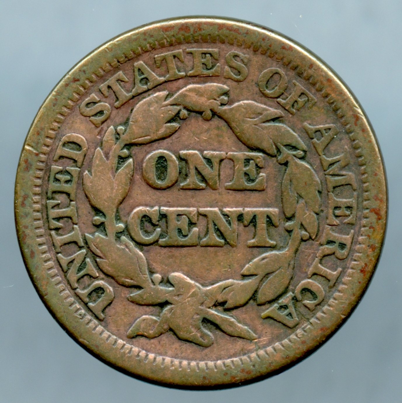 1845 Large Cent - Reverse - www.jakesmp.com