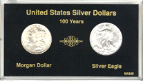 .gif of two coin u.s. millennium dollar set