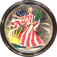 colorized silver eagle coin .gif