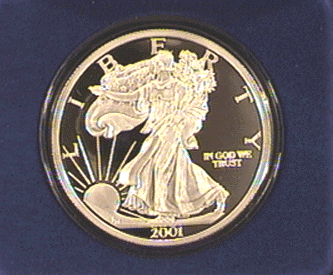 giant .999 Silver Eagle medallion .gif on .999 silver bars, medallions & currency certificates page