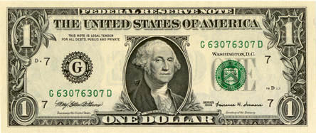 $1.00 Federal Reserve Note with repeating Serial Number www.jakesmp.com