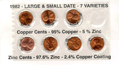 1982 Lincoln cents .gif on Jake's coin specials & assortments 7 different 1982 Lincoln cents page