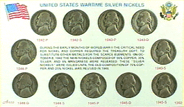 Jefferson wartime nickels .gif on Jake's coin specials & assortments Jefferson wartime silver nickels page