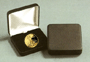 .gif of leatherette clamshell coin gift box